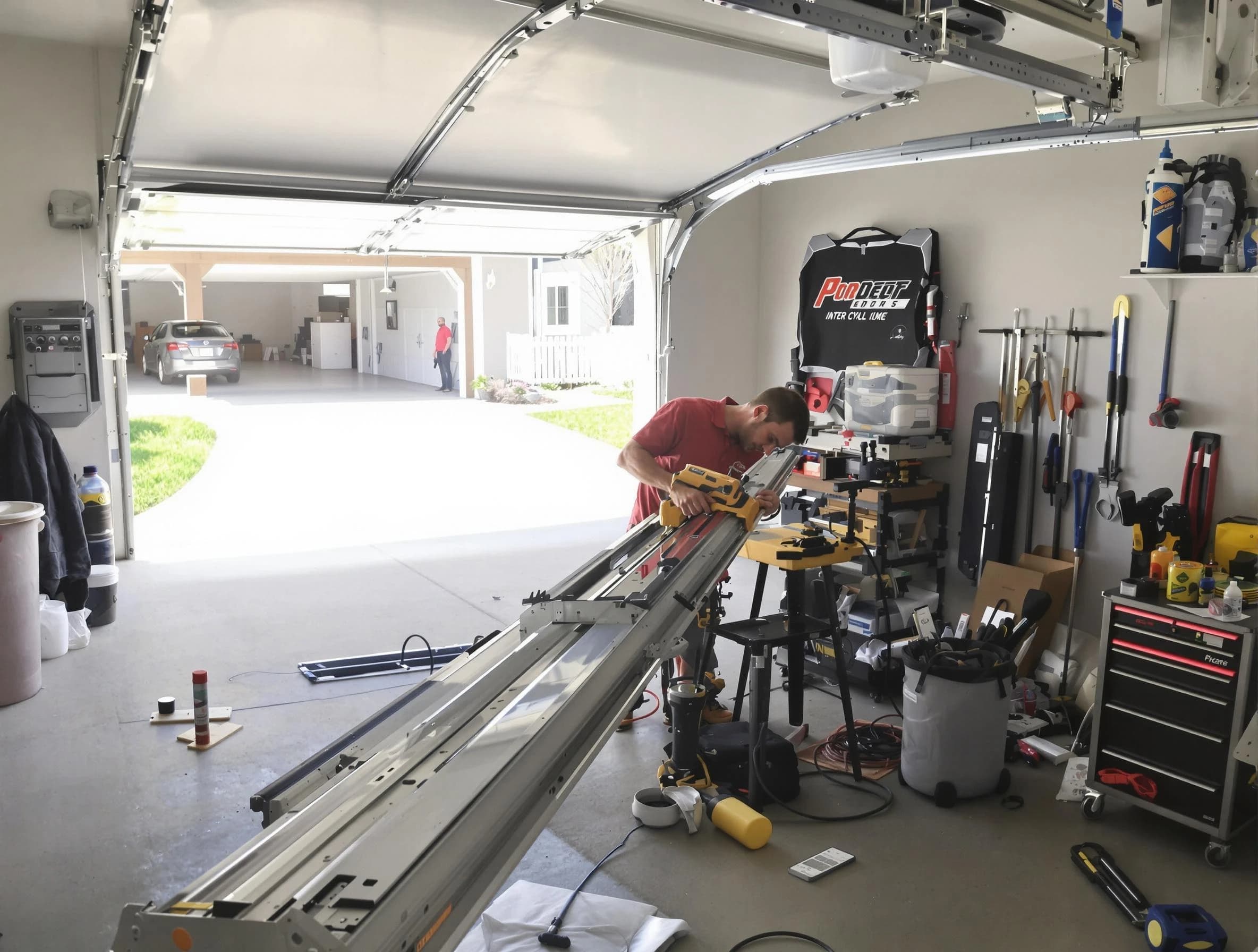 North Valley Garage Door Repair expert performing track repair in North Valley