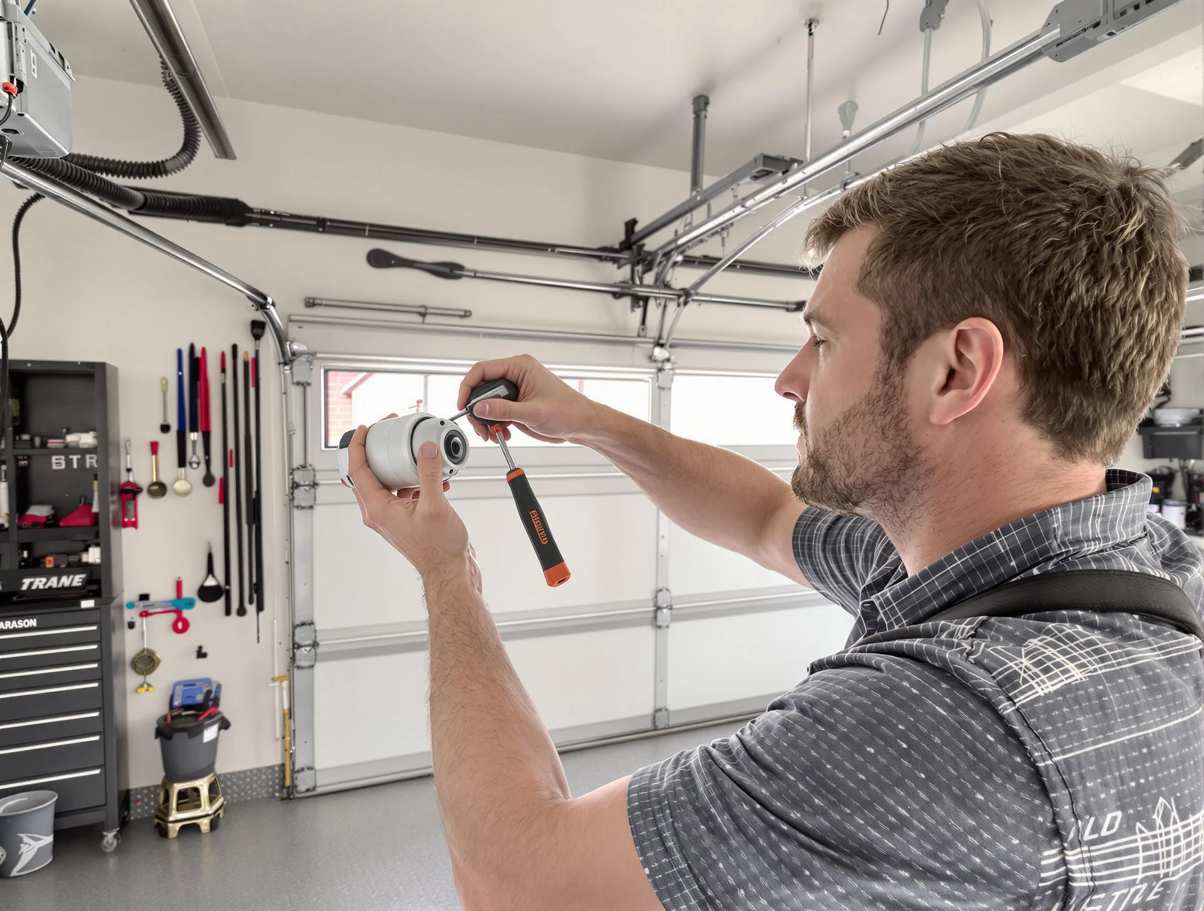 Garage door opener repair service by North Valley Garage Door Repair in North Valley